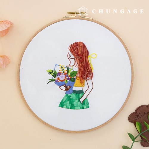 프랑스자수 패키지 DIY 키트 빨간머리소녀 CH511521